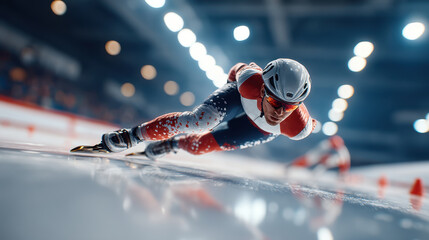 Dynamic speed skating competition on ice