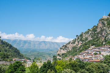 View over the city of Berat in Albania