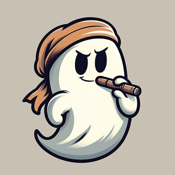 Fantasma fumador con pa&ntilde;uelo