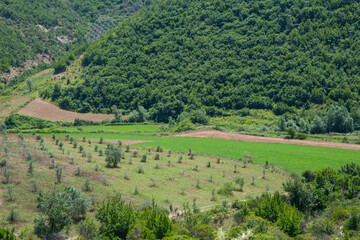 The beautiful countryside nature of Albania