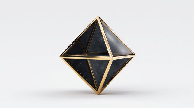 White Gold Object, Isolated Render