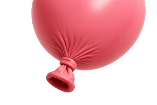 Pink inflatable balloon tie knot, celebrating holiday party, new beginning, event opening, festive birthday decoration