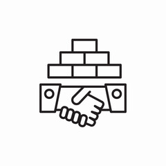 construction deal icon sign vector