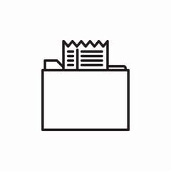 folder bill icon sign vector