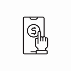 phone wallet tap icon sign vector
