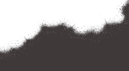Dark grey speckle pattern on white background abstract texture