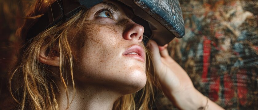 Virtual tour experience student using vr headset to explore ancient rome educational environment immersive technology perspective