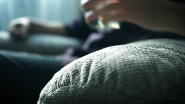 Alcoholic Drinks Whiskey on Reclining Chair