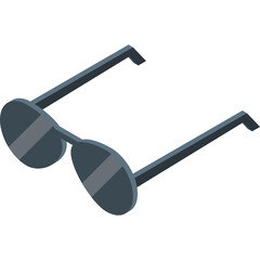 Round Dark Gray Eyeglasses With Black Arms On A Transparent Background Representing Style And...