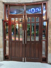 Modern Wooden Glass Double Entrance Doors