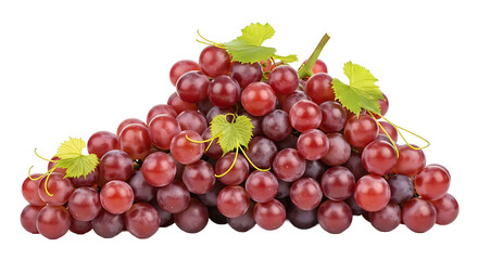 Fototapeta premium Bunch of red grapes. isolated on a transparent background