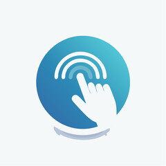 Intuitive interface interaction: A hand gently navigates touch screen features