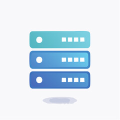 Network infrastructure stack showcasing data processing and server systems