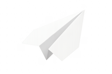 White paper airplane flying representing communication strategy progress