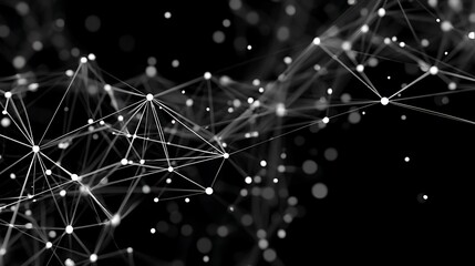 Scope scanning the intricate network of connections on black background revealing details, scope scanning over network of connections on black background.