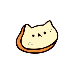 猫のパンのイラスト