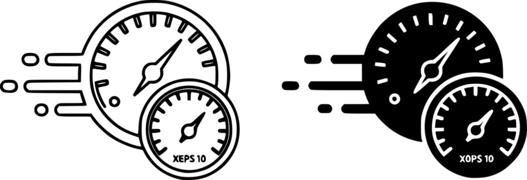 ofvs294 OutlineFilledVectorSign ofvs - speedometer tachometer vector icon . speed motion . tacho . fast car . isolated transparent . black outline and filled version . AI 10 / EPS 10 / PNG . g11634