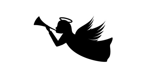 Nativity Angel Blowing Trumpet, Angel Wings Religious Church Vector Illustration Transparent PNG