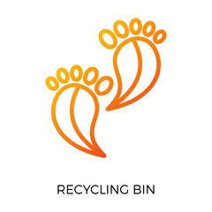 Sustainable Lifestyle Recycling Bin gradiation icon representing sustainable lifestyle recycling bin in sustainable lifestyle and eco-friendly theme