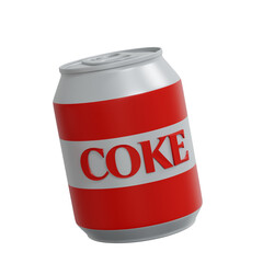 3d Stylized Soft Drink Coke Set food concept illustration ideas