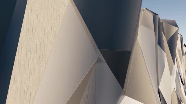 Abstract parametric architecture geometric building facade