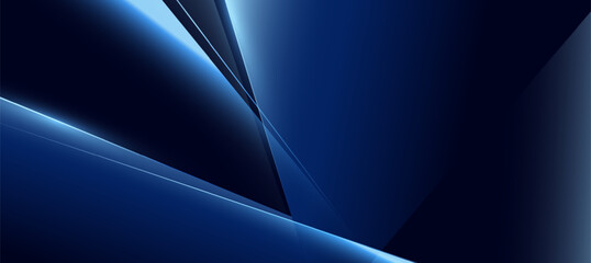 Blue tech abstract background with polygon elegant background and banner business product present and game background