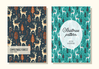 Explore the delightful festive patterns inspired by Christmas forests for your holiday designs