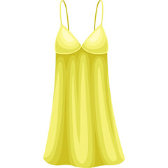 A flowing yellow spaghetti strap nightgown with a V-neckline designed for comfort and style