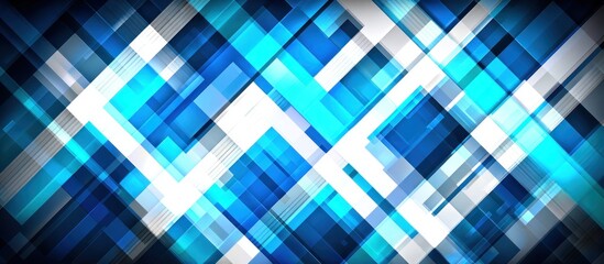 Abstract geometric shapes blue background design.