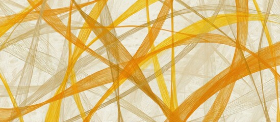 Abstract orange lines on white background.