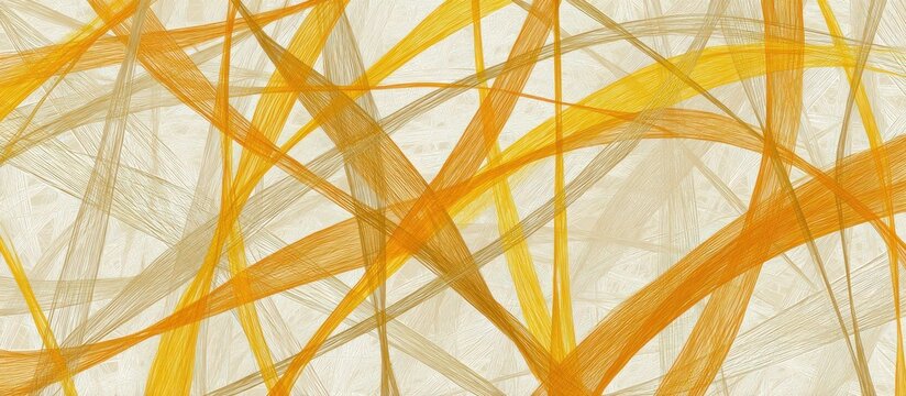 Abstract orange lines on white background.