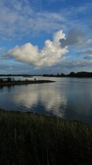 clouds over the river