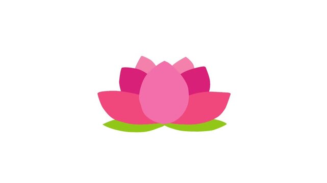 Lotus Symbol for Spiritual and Meditation Theme Animation