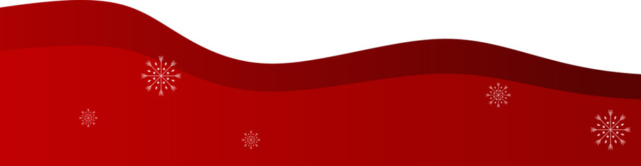 Christmas Wave Footer with Snowflake