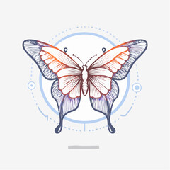 butterfly vector tattoo design