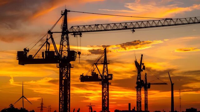 Silhouetted crosses against a colorful sunset sky spiritual imagery