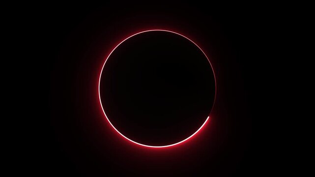 Glowing blue circle framA dynamic circular animation, and glowing Neon blue circle frame loading icon background retro style animation . on a black background. and creating a se background animation.	