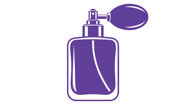 purple perfume bottle design on white background clip art preview