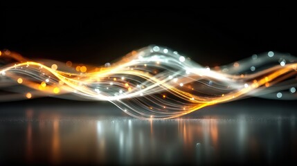 Abstract Waves of Light and Energy: A Stunning Digital Art Illustration
