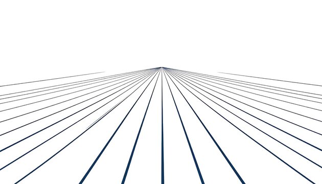 Perspective lines converge to vanishing point