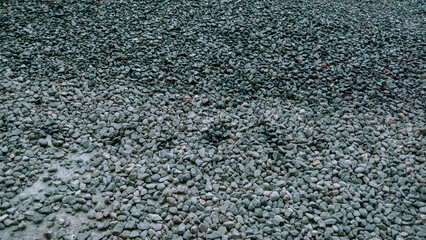Small pebbles prevent the ground from becoming muddy when water collects
