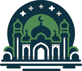 Arab mosque  logo icon vector .