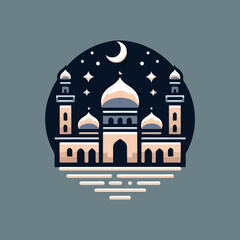 Arab mosque  logo icon vector .