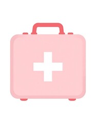 Obraz premium Pink first-aid kit icon