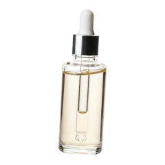 floating serum bottle on transparent background