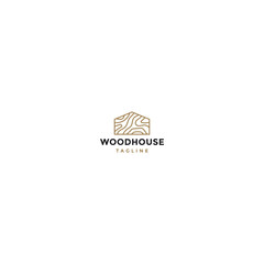Wood house logo vector design template
