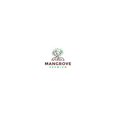 Mangrove tree logo vector design template