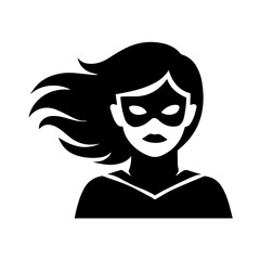 Cartoon illustration of a smiling girl in black fashion glasses avatar