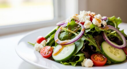 Vibrant and Balanced Healthy Salad, Fresh Ingredients