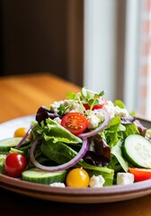 Vibrant and Balanced Healthy Salad, Fresh Ingredients